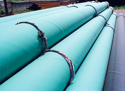 The outer wall of blue epoxy resin anticorrosive spiral pipe